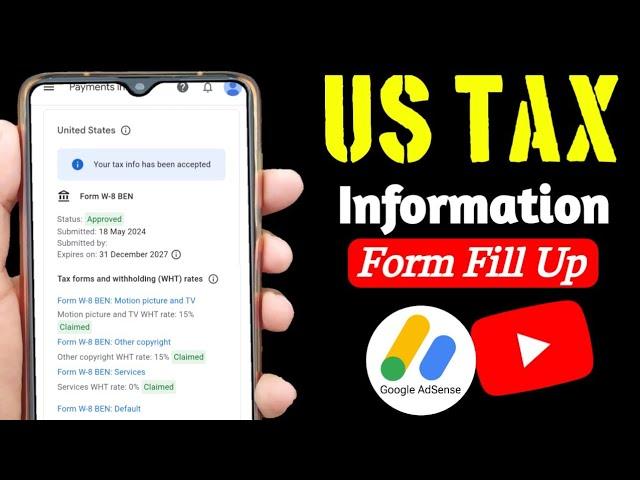 How to Fill Up US Tax Information in Google AdSense