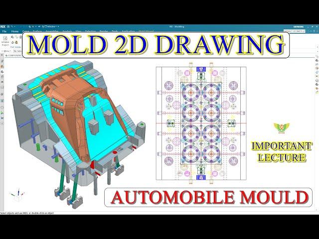 INTRODUCTION TO MOLD DESIGN DRAFTING WITH GD&T | Plastic mould design 2d drawing detailing #mold