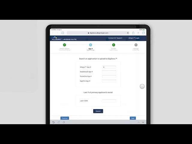 Allegro™ Lending Suite: DigiDocs™– Upload Documents