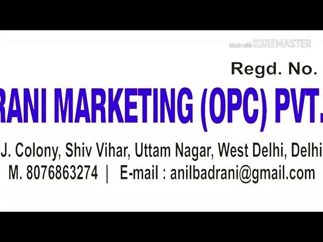 Badrani Marketing OPC Pvt. Ltd.