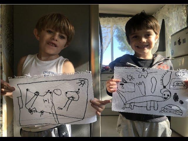 APRENDE DIBUJANDO Y PINTANDO CON NIÑOS ALEX Y MARIUS