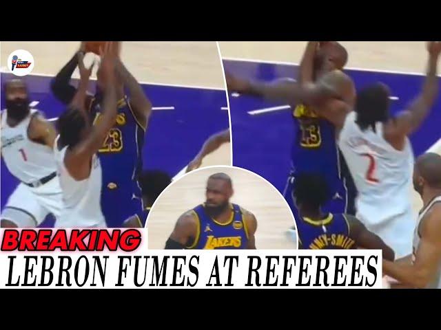 LeBron James fumes at referees after controversial Kawhi Leonard foul reversal in Lakers win