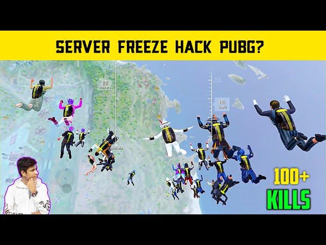  Server Freeze Hack Pubg Mobile Gameplay - 100 Player's Land At One Place - Legend X