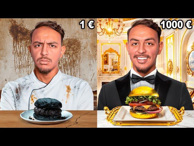 BURGER à 1€ VS BURGER à 1000€ !!