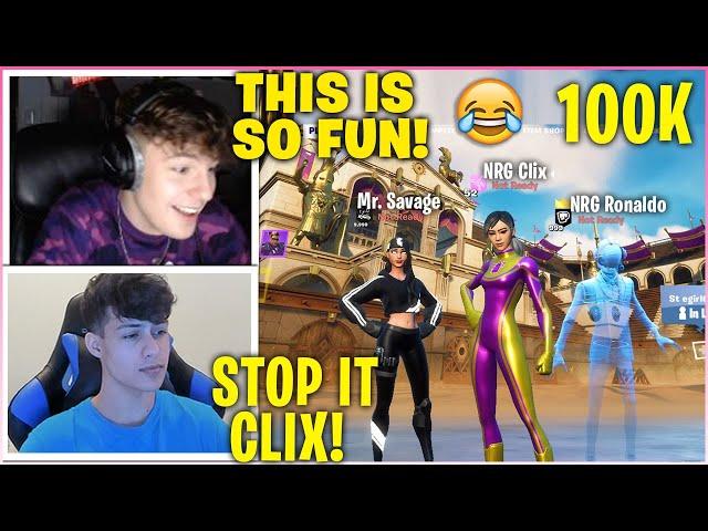 CLIX & RONALDO Can't Stop *RAGING* & LAUGHING After MAX TROLLING In NEW TRIO TOURNAMENT! W/ Savage!