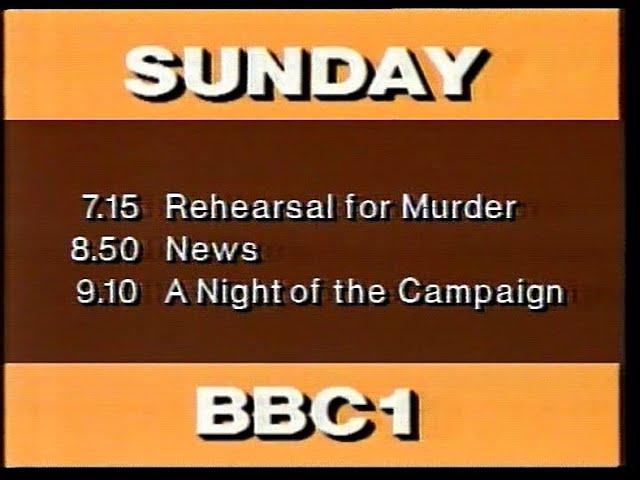 BBC1 Continuity - News - Shogun - A Night of the Campaign - 3-8-85