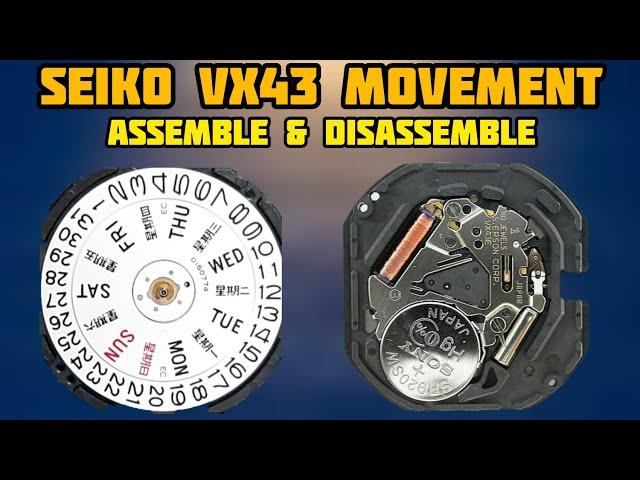 How To Service Seiko 7N43, VX33, VX43 Assemble and Disassemble Tutorial | SolimBD