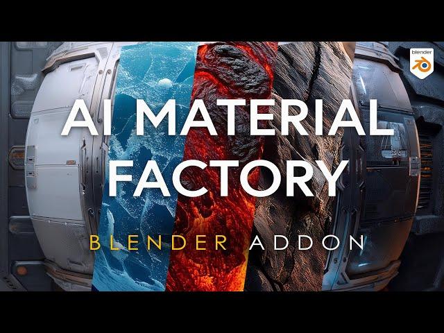 AI Material Factory - PBR Texture Maps Generation - Blender Addon Overview