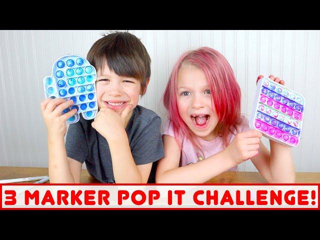 3 Marker Fidget Pop It Challenge at My PB and J House!