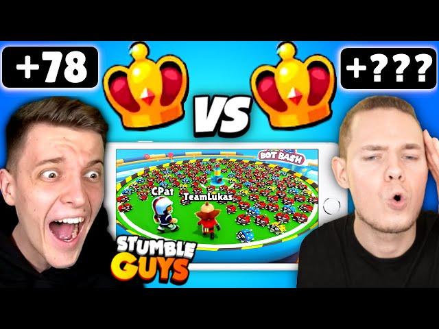 WER SCHAFFT MEHR KRONEN IN 45 MINUTEN *OHNE SPECIAL EMOTES* in STUMBLE GUYS? ⏰ KRONEN BATTLE!