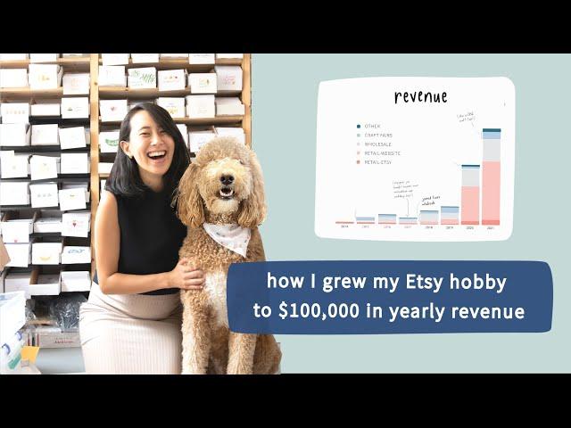 how I grew my Etsy hobby to $100,000+ in yearly revenue