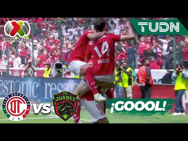 ¡YA ES GOLEADA! Golazo de Marcel Ruiz | Toluca 3-0 FC Juárez | Liga Mx AP2022-Repechaje | TUDN