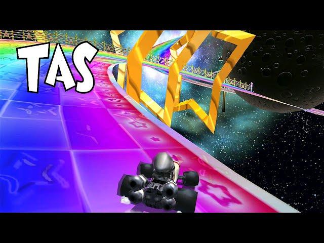 [MK7 TAS] Rainbow Road (Glitch) Section 1 Flap - 29.349