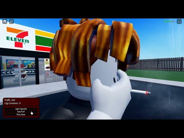 I smoked a cigarette on roblox