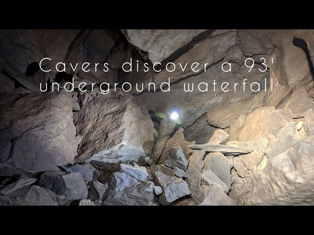 Cavers discover a 93' underground waterfall in Tennessee