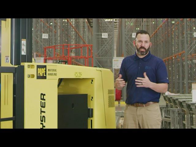 In-depth Product Review: Hyster Z30ZMU Very Narrow Aisle Turret Truck by Papé Material Handling