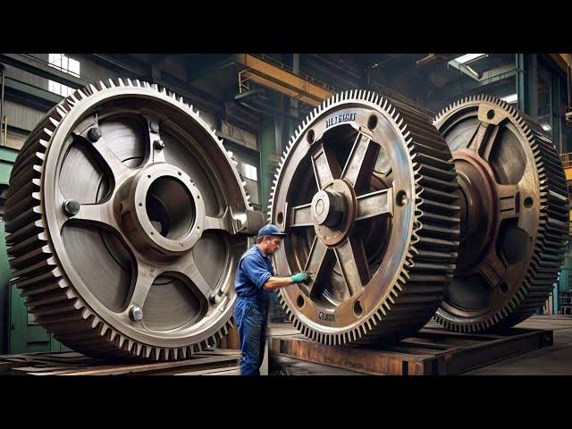 Biggest Gear of Manufacturing The Largest Industrial Gear for Rolling Mill Plant HugeGear Production