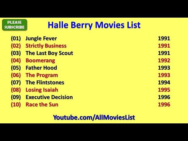 Halle Berry Movies List