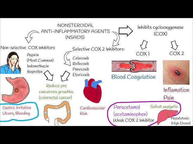 Understanding  Non-Steroidal Anti-Inflammatory Drugs (NSAIDs)  in 3 minutes.