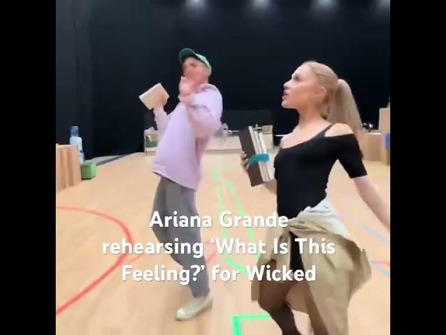 Ariana Grande rehearsing What Is This Feeling? #shorts #arianagrande #wicked #film #musical #movie