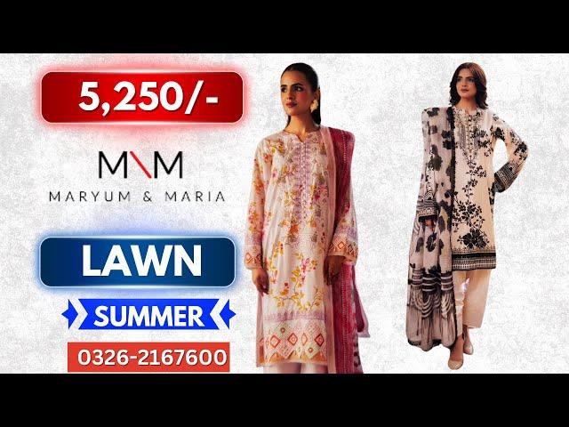 MARYAM & MARIA || LAWN 2025 || 0326-2167600 LADIES WEAR NASIR FABRICS LAHORE