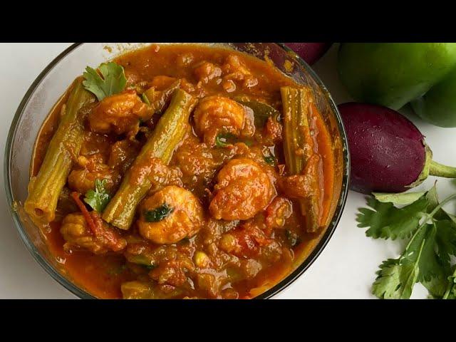 రొయ్యలు ములకాడ curry ll Prawn drumsticks curry in telugu