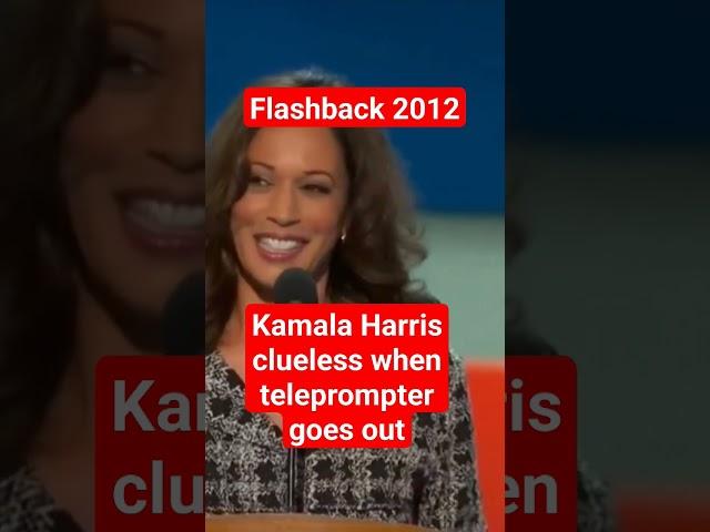 Kamala Harris clueless when teleprompter goes out. #kamalaharris #joebiden 