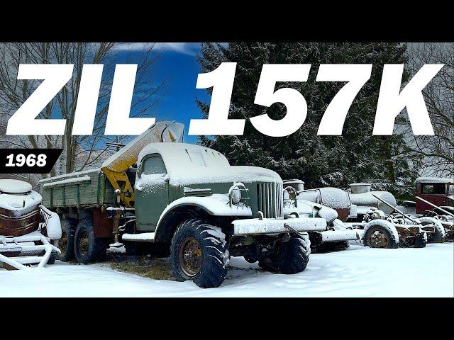 Old Soviet Military Truck START & DRIVE - ZIL 157K (1968)