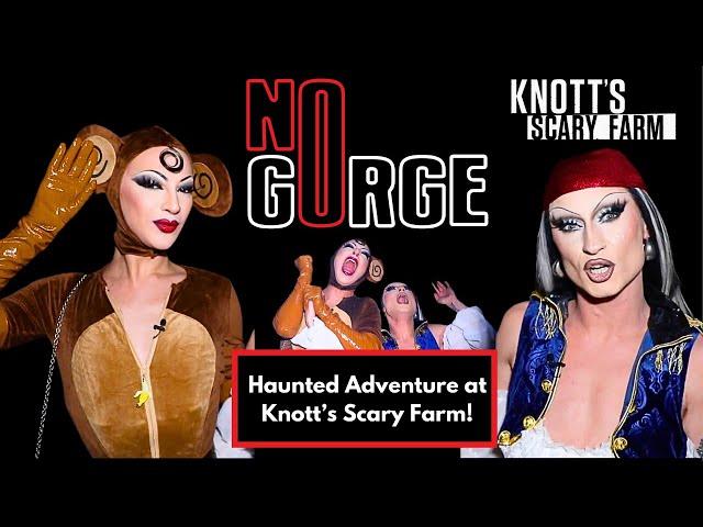 Haunted Adventure at Knott’s Scary Farm! | No Gorge with Violet Chachki and Gottmik