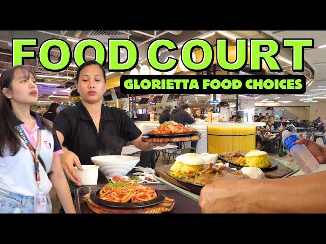 [4K] GLORIETTA FOOD COURT 2024 - FOOD CHOICES & FOOD STALL TOUR (MAKATI, PHILIPPINES)