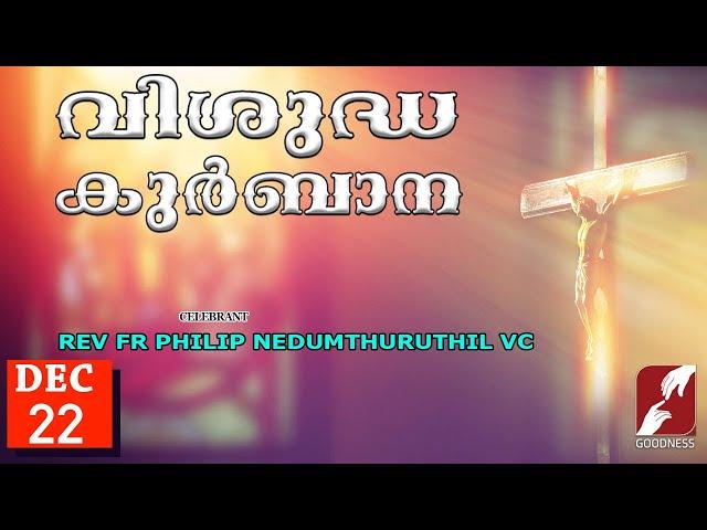 SUNDAY HOLY MASS LIVE @ 6 AM, 22 DEC 2024|FR PHILIP NEDUMTHURUTHIL VC|MALAYALAM QURBANA|TODAY MASS