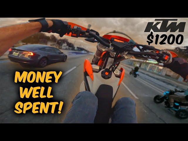 $1200 Supermoto Kit For My KTM 500 - Fell In Love First Ride!