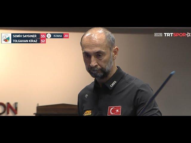 Türkiye 3 Cushion Billiard Championship 2022 Final Stage Semifinal | Semih Saygıner - Tolgahan Kiraz