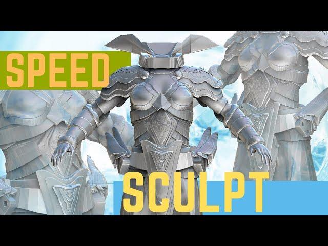 Speed Sculpt - Armor in Zbrush - Female Knight Armor