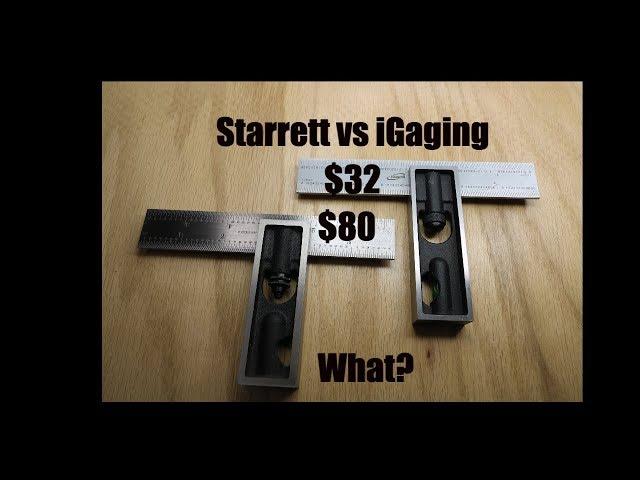 Comparison of Double Squares - Starrett ($80) vs iGaging ($32)