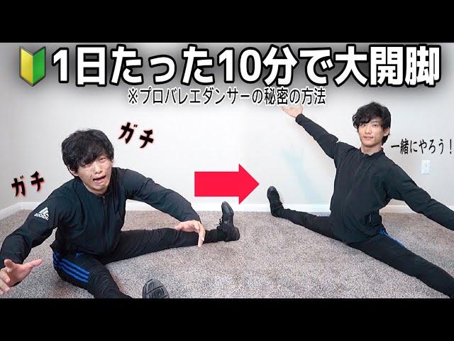 【身体が硬い方向け】毎日たった10分で開脚が出来るようになるストレッチをプロと一緒にやろう！‍️