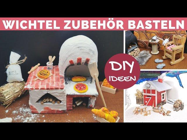 Wichtel Zubehör selber basteln | Wichteltür & Weihnachtswichtel DIY Ideen - Bastelideen für Kinder