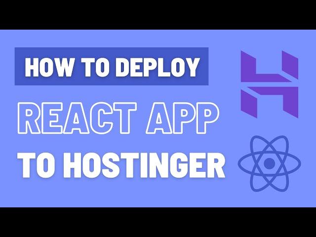 How to deploy react app to hostinger