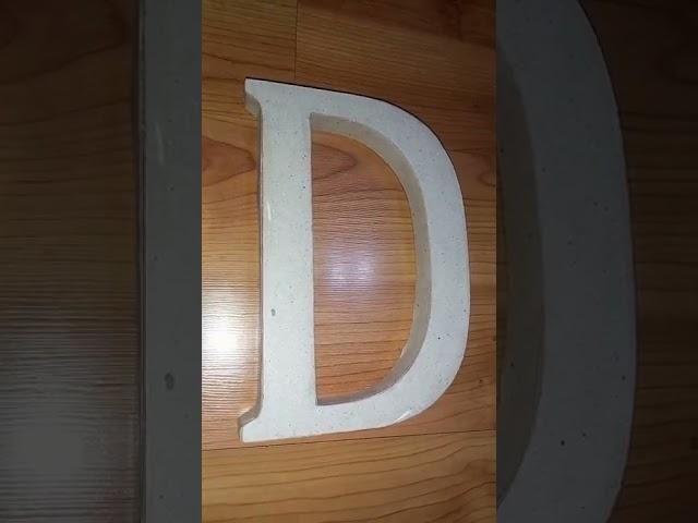 3D Letter D | Times New Roman | DIY Cardboard #Shorts