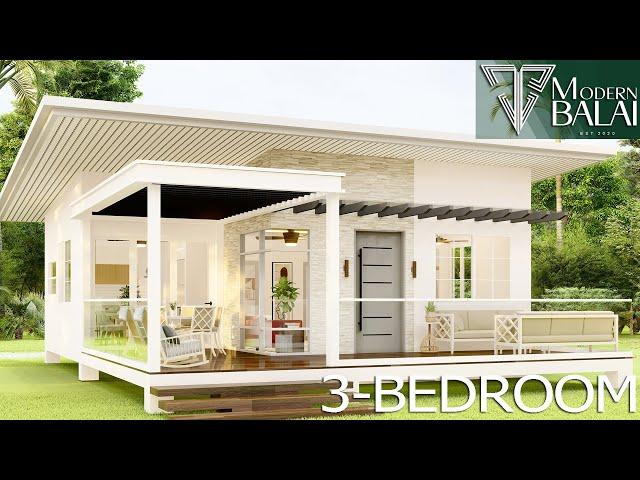 Simple House Design 3-Bedroom Small Farmhouse Idea | 108 sqm.