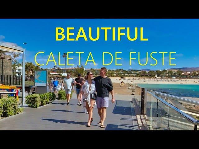 Caleta de Fuste FUERTEVENTURA Spain 2024   NEW Walking Tour in Canary Islands [4K UHD]