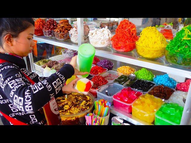 Colorful Like A Rainbow! The Best for This Summer, Rainbow Ice Dessert | Cambodian Street Food