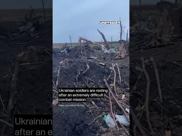 Ukrainian Soldiers Are Resting After Extremely Difficult Combat Mission #warinukraine