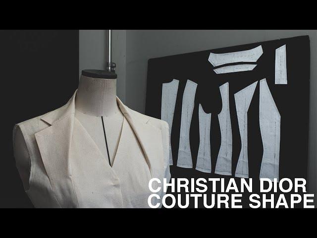 【Fashion Study of Shape 04】Christian Dior  Collar 【Pattern making / Draping/ Sewing / Vlog】