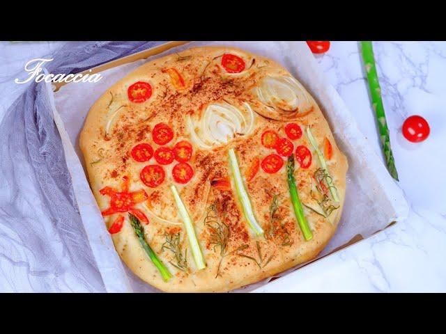 NO Knead Focaccia Bread ｜Most beautiful focaccia ever｜Lisa's Kitchen