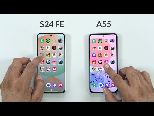 Samsung S24 FE vs Samsung A55 - SPEED TEST