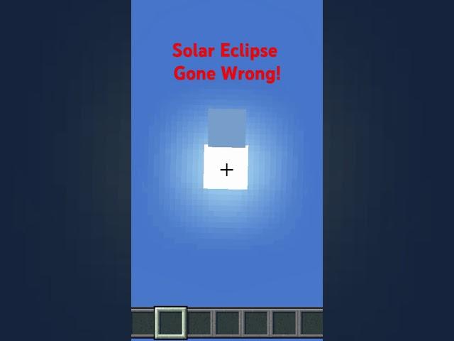 Solar Eclipse in Minecraft #eclipse #edit #space #memes