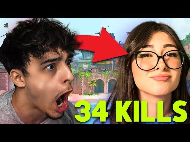 ELLE M'A RENDU FOU TOUTE LA GAME  (34 KILLS REYNA GAMEPLAY VALORANT ft @helydiaa )