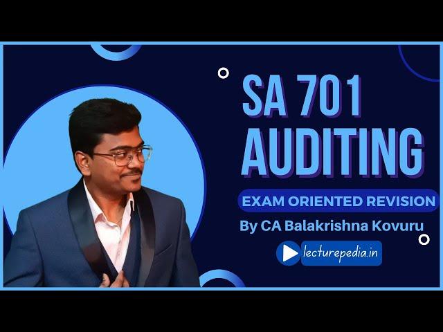 SA 701 Communicating key audit matters in an audit of FS || CA Final & ca inter Auditing standards