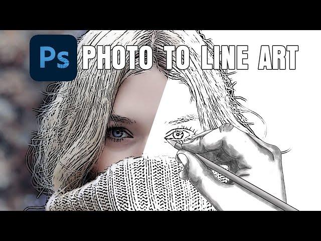How To Convert A Photo to Line Art Drawing in Photoshop